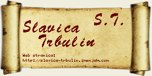 Slavica Trbulin vizit kartica